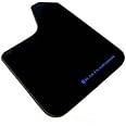 Rally Armor MF12-BAS-BL Basic Black, Blue Mud Flap with Logo (Universal Fitment (no Hardware) Basic), 1 Pack