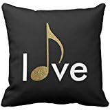 Musical Note Love Word Throw R3ffdb3177f5e4f92b08a8a817f168d9b 2izwx 8byvr Pillow Case 18" * 18"