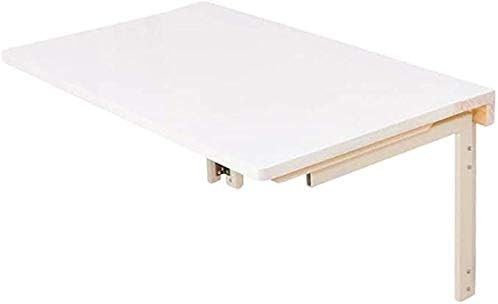 壁テーブル 壁掛けフローティングテーブル 折りたたみ式キッチンテーブル 書斎用の省スペースハンギング シンプルな壁のテーブルラップトップスタンドデスク 折り畳み式多機能キッチンカウンタートップデスクソリッドウッド Lop2 2サイズ 豪華な