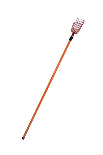 Professional Metal Fruit Picker with Long Telescoping 8ft Pole & Fruit Catcher - Reach Fruit up to 15ft without a ladder