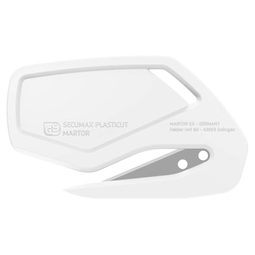 MARTOR 100 x Sicherheitsmesser, Verdeckte Klinge, SECUMAX PLASTICUT, Profi Cuttermesser, Leicht, Kunststoff, Rechts- & Linkshänder