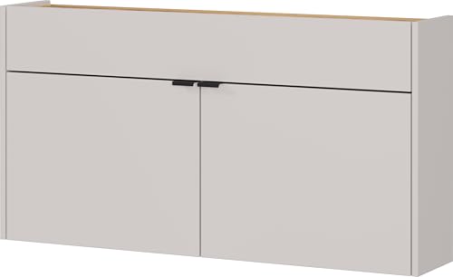 Germania Shoe cabinet 1398-605 GW-Ameca, in Cashmere/Oak, low depth - ideal for narrow hallways, 110 x 57 x 22 cm (WxHxD)