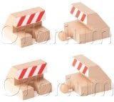 Wooden rail bollard four sets (Thomas, Brio, for Chuggington)