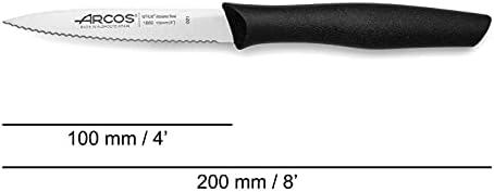 Series Nova - Set Coltelli Da Paring - Lama In Acciaio Inox Nitrum - Manico Polipropilene Colore Nero