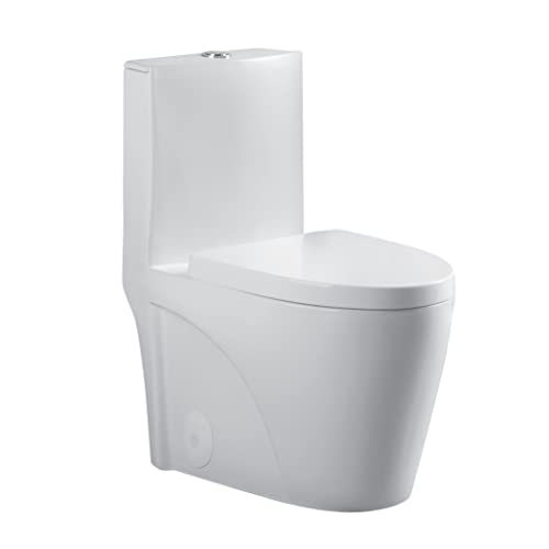 Fine Fixtures DualFlush Elongated OnePiece Toilet with High