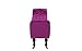 Divano Roma Furniture Classic Tufted Microfiber Footrest/Footstool/Ottoman with Casters (Purple)