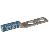 Two Hole Lug Compression Connector, 6 AWG