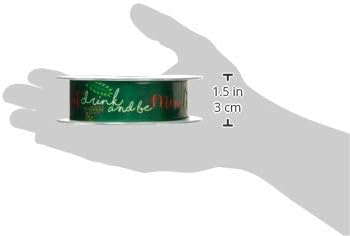 Anniversary House Eat Drink and Be Merry Ribbon Reel, AXR130, Green - Image 3