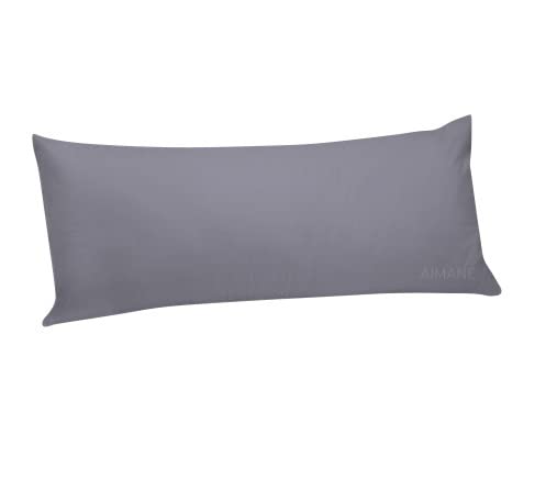 AIMANE® Long Bolster Pillowcase Cover - Body Pillow Neck Support - Orthopaedic Bolster Pillowcase Cover Nursing Pregnancy Support Long Pillowcases (Single 3FT, Grey)