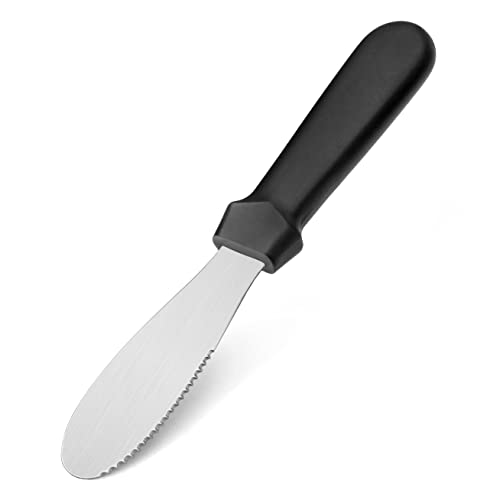 New Star Foodservice Plastic Handle Stainless Steel Butter Spreader, 8.75-Inch, Black, Set photo 8