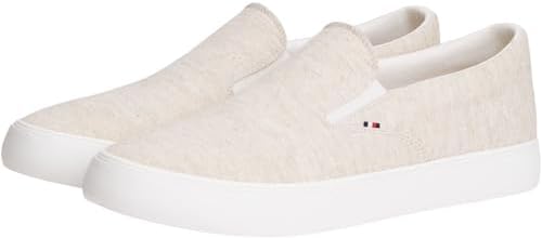 Herren Vulcanized Sneaker Harlem Slip On ohne Schnüren, Weiß (Ecru), 42