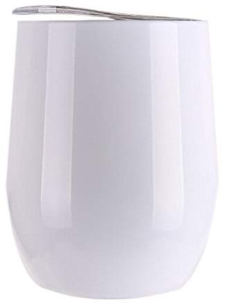 White Pearl (Brew) by Happy Earth (350ml, Double Wall Stainless Steel, Vacuum Insulated Travel Mug with Splash Proof lid, BPA Free) BPA Free)