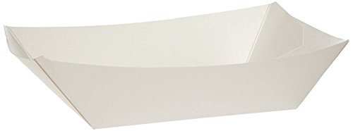 UPC 689528515076, Paper Food Trays 2 1/2 LB, White Paper, Compostable, Great for Picnics, Carnivals, Hot Dogs, Nachos, Fries (250 Trays)