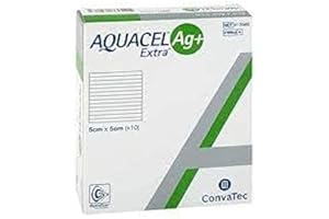 Convatec BX/10 AQUACEL AG+ EXTRA HYDROFIBER DRESSING, SIZE 5CM X 5CM (2INX 2IN)