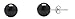 Sterling Silver Simulated Onyx Ball Stud Earring