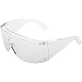 ABC Pack of 12 Safety Glasses. One size Anti Scratch glasses, wrap around. ANSI, CE Clear lense. Safety Eyewear. Protective Safety Spectacles. Scratch resistant lenses. Non-slip glasses for Industrial