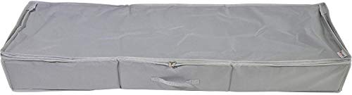 Clorso Under Bed Wrapping Paper Storage Container fits 40 & 42 Inch Gift Wrap Rolls - Gift Wrap Storage Box - Large Wrapping Paper Containers with 2 Large Inner Pockets (Gray)