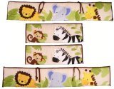 Bedtime Originals Jungle Buddies Bumper, Brown/Yellow