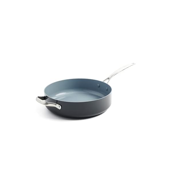 GreenPan-Saute-Pan-with-Helper-Handle-Non-Stick-Toxin-Free-Ceramic-Saute-Pan-Induction-Oven-Safe-Cookware-28-cm42-Litre-Grey GreenPan Valencia Pro Hard Anodised Healthy Ceramic Non-Stick 28 cm/4.2 Litre Sauté Pan, PFAS Free, Induction…