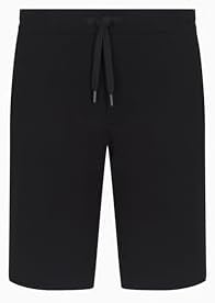 Armani Exchange Men's Cotton French Terry Shorts, Black/Black