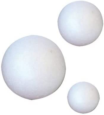Polystyrene Balls - 7cm diamter - Pack of 10 Make Your own Christmas Baubles, Decoration and Other Craft