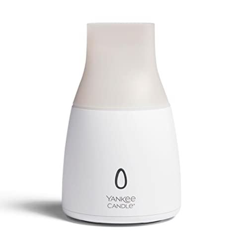 Yankee Candle Kit diffusore di aromi a ultrasuoni, olio diffusore di aromi alla ciliegia nera, LED che cambia colore, timer di spegnimento automatico, funzionamento silenzioso, spina britannica