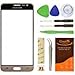 Samsung Galaxy J3 J320F Gold Replacement Screen Lens Glass Repair Kit CrazyFire Front Outer Screen Glass Replacement with Adhesive Tape Tools Kit 1 Pair Tweezers 1 Roll Micro Wire Screen Separator