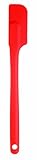 Mastrad Silicone Slim Spatula - Non-Stick Rubber Spatula - Soft Grip And Slender Design Great For Jars, Blenders, Small Containers And More (Red)