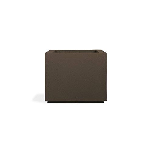 PolyStone Monterray Modern Outdoor/Indoor Square Planter, Lightweight