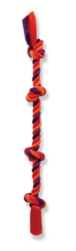 Flossy Chews Cottonblend Color 4-Knot Rope Tug, X-Large, 31-Inch