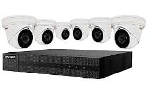 KIT,(6) 4MP OD Turret CAMS,2.8MM Lens & 4K NVR
