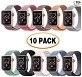 SYRE Compatible with Apple Watch Band 38mm 40mm 42mm 44mm, Lightweight Breathable Nylon Sport Band Replacement for iWatch Series 4, Series 3, Series 2, Series 1