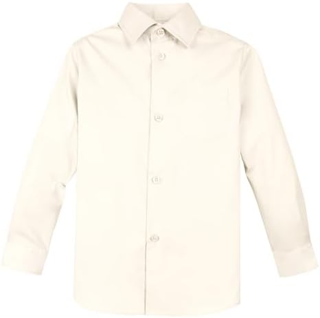 boys ivory dress shirt Boys Ivory Long Sleeve Tuxedo Shirt - Size: 7