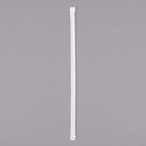 Plastic Drinking Straws, Extra Long, Red and White Striped, Individually Wrapped Straw 10 1/4 inches long, BPA Free, Restaurant Grade,200 Pack Disposable Straws - Thumbnail 2