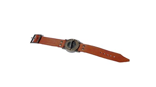 PARIJAT HANDICRAFT Wrist Brass Compass & Sundial-Watch With Leather Strap Sundial