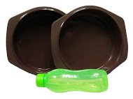 Click Here to See More Images Silicone 9 Inch Deep Round Cake Pan Colour Brown 2 Piece + Free Tupperware Eco Bottle 500ml
