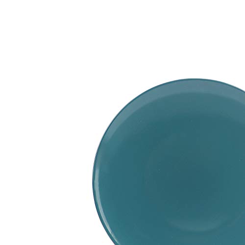 Amazon Basics 18Piece Stoneware Dinnerware Set Deep Teal, Service for 6 The Home Kitchen Store