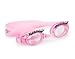Bling 2O Girls' Glam Pink Swimming Goggles (Ages 3+ up) - UV Protection, Latex-Free, 100% Silicone Material - Includes Anti-Fog & Adjustable Nose Piece - Perfect Spring Break Gear With Hard Case