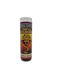 Triple Reversible Fixed Candle, Red/Black