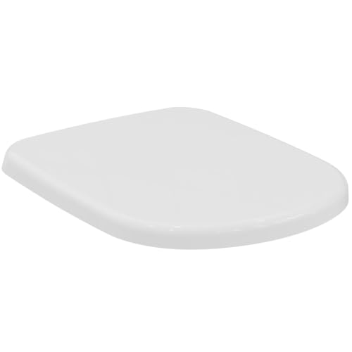 Ideal Standard Tempo Toilet seat, Durable Wrapover seat in D-Shape, with Soft-Close Mechanism, Made of Robust duroplast - White (365x425x40 mm)