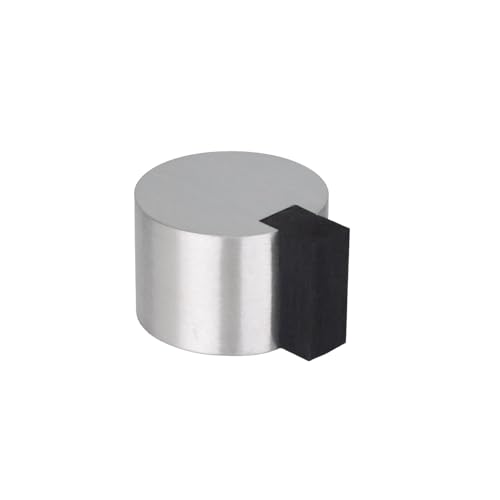 EVI Herrajes | Adhesive Floor Door Stop | Ø28x20mm | Stainless Steel | for Interior and Exterior | Door Protector | 04019328AM