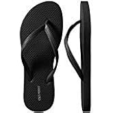 Old Navy Flip Flop Sandals for Woman, Great for Beach or Casual Wear (7, Black (2-Pair))