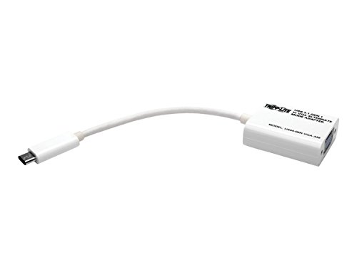 Tripp Lite USB C to VGA Video Adapter Converter1080p, M/F, Thunderbolt 3 Compatible, USB Type C, USB-C, USB Type-C,  6in (U444-06N-VGA-AM)