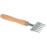 Pour44 P44-TG-IRCP008, Ice Chipper, 9" Long 6 Prong Carbon Steel with Wood Handle, Heavy-Duty Ice Breaking and Crushing Tool 