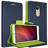 Jai Mahalaxmi Enterprises Luxury Mercury Magnetic Lock Diary Wallet Style Flip Cover Case for Xiaomi Redmi Note 3 (Blue and Green)