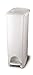Rubbermaid Step On Lid Slim Plastic Trash Can for Home, Kitchen, and Laundry Room Garbage, 11.3 Gallon, White