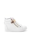Soho Shoes Women's Zipper Metallic High Top Lace Up Sneaker