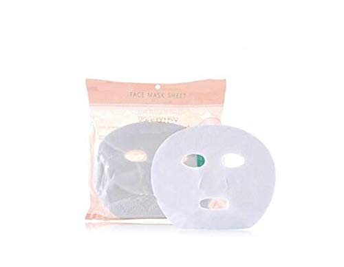 60PCS White Enlarged Facial Mask Sheets Disposable Non-woven Pre-cut Facial Mask Paper DIY Cosmetic Face Skin Care Mask SPA Salon Tool For Women and Girls