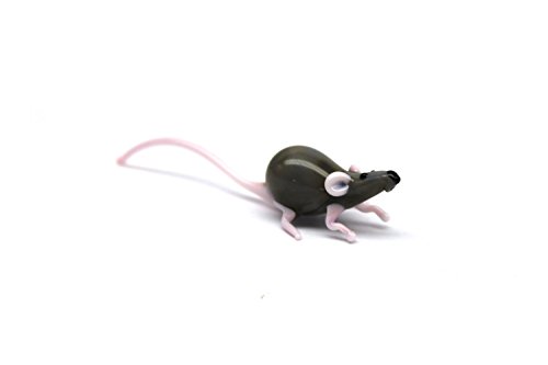 Cute glass mini rat, whimsical, Lamp work miniature character from Glass Menagerie, Unique gift.