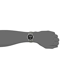 Ted Baker "Graham Acero Inoxidable y lona Vestido de reloj de cuarzo de los hombres, color: gris (Modelo: 10031493)